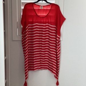 Body Glove Blue Striped Cover Up, Size OS/TU/UT